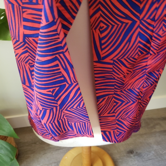 COSTA BLANCA | Abstract Blue & Pink Open Back Top - Picture 3 of 10